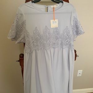 Jessakae lavender babydoll midi dress